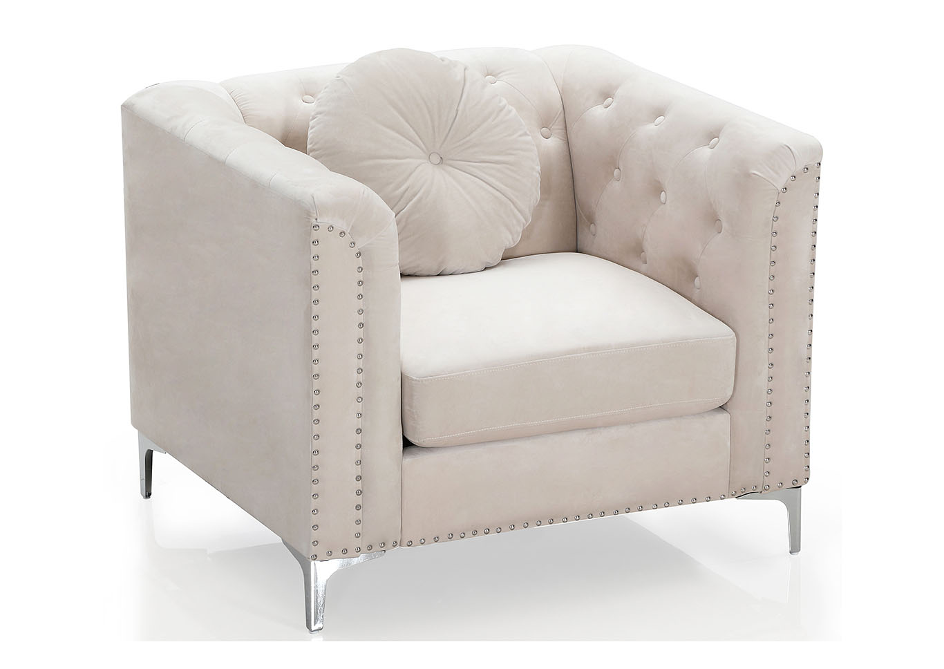 Pompano Ivory Chair,Glory Furniture