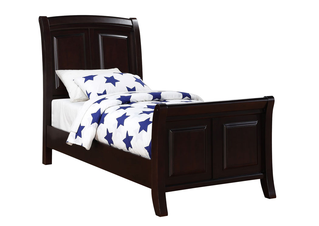 Cappuccino Twin Sleigh Bed,Glory Furniture