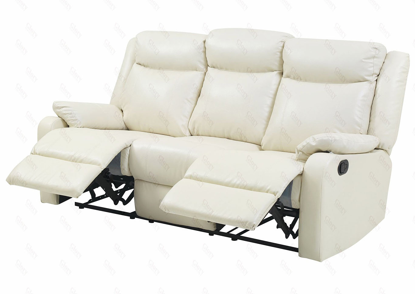 Pearl Faux Leather Double Reclining Sofa,Glory Furniture