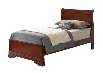 Cherry Full Low Profile Bed