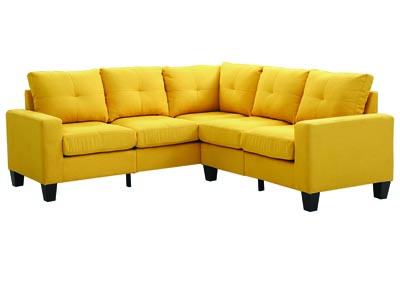 Image for Newbury Yellow Twill Fabric Sectional