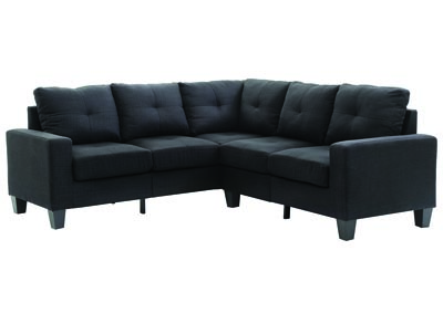 Image for Black Twill Fabric Sectional