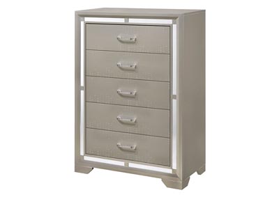 Alana Silver Champagne Chest,Glory Furniture