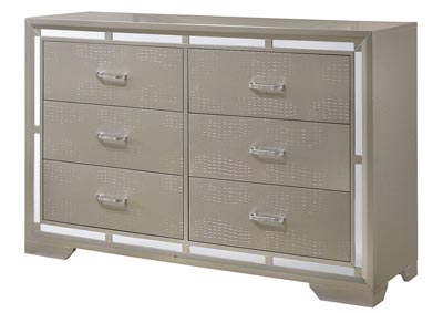 Alana Silver Champagne Dresser,Glory Furniture