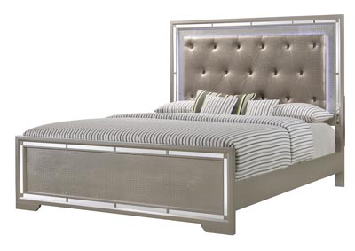 Alana Silver Champagne Queen Bed,Glory Furniture