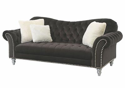 Image for Black Velvet Sofa