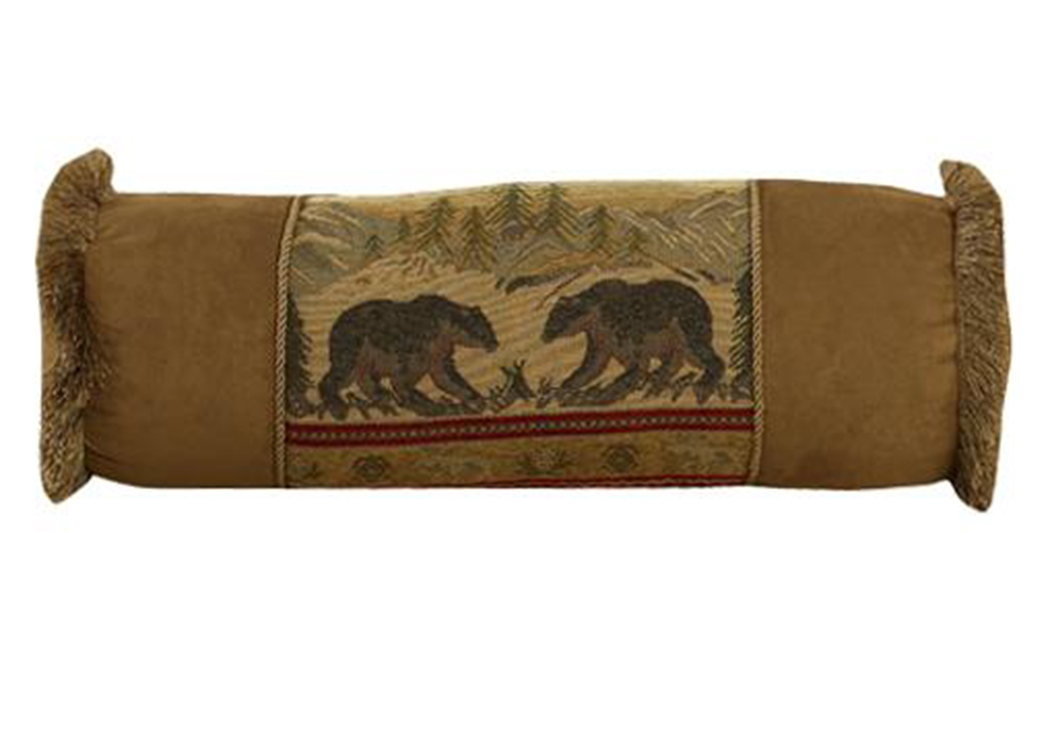 Bear Neck Roll w/Fringe,Hi End Accents