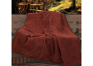 Image for Wilderness Ridge Red Chenille Throw