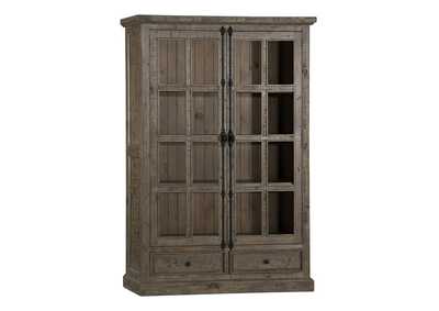 Tuscan Retreat Double Door Cabinet - Aged Gray Finish