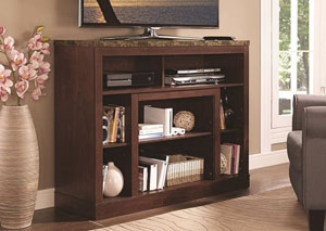 Dark Walnut TV Stand Convertible To Electrical Fireplace Frame