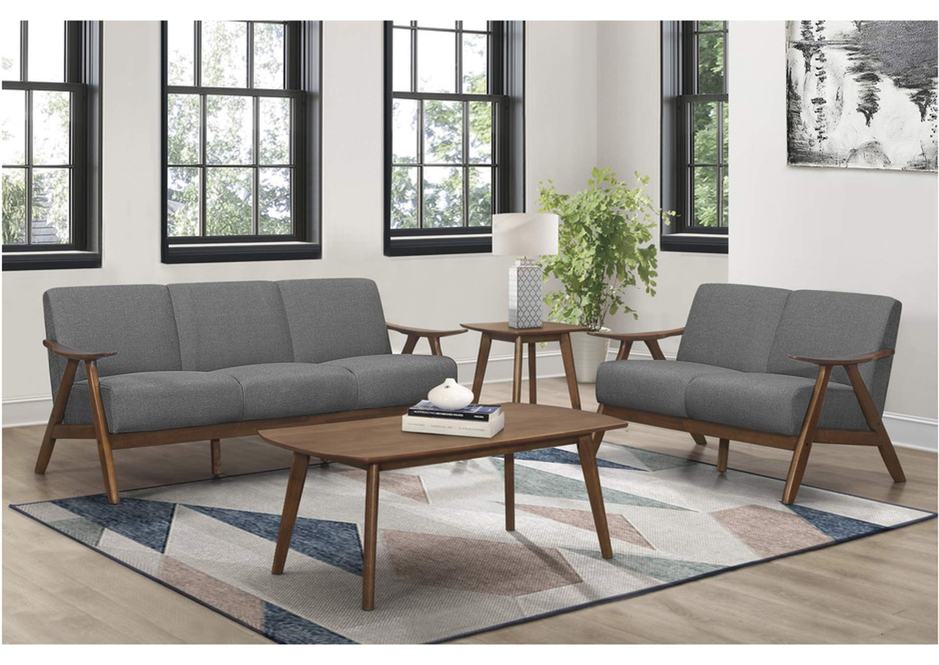 Damala Gray 1138Gy Living Room Sofa Set,Homelegance