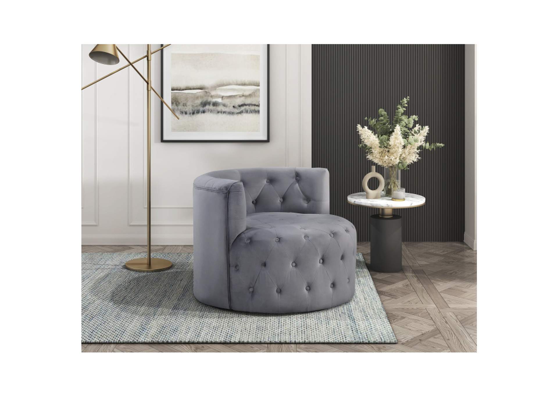 Cheswold Swivel Chair,Homelegance