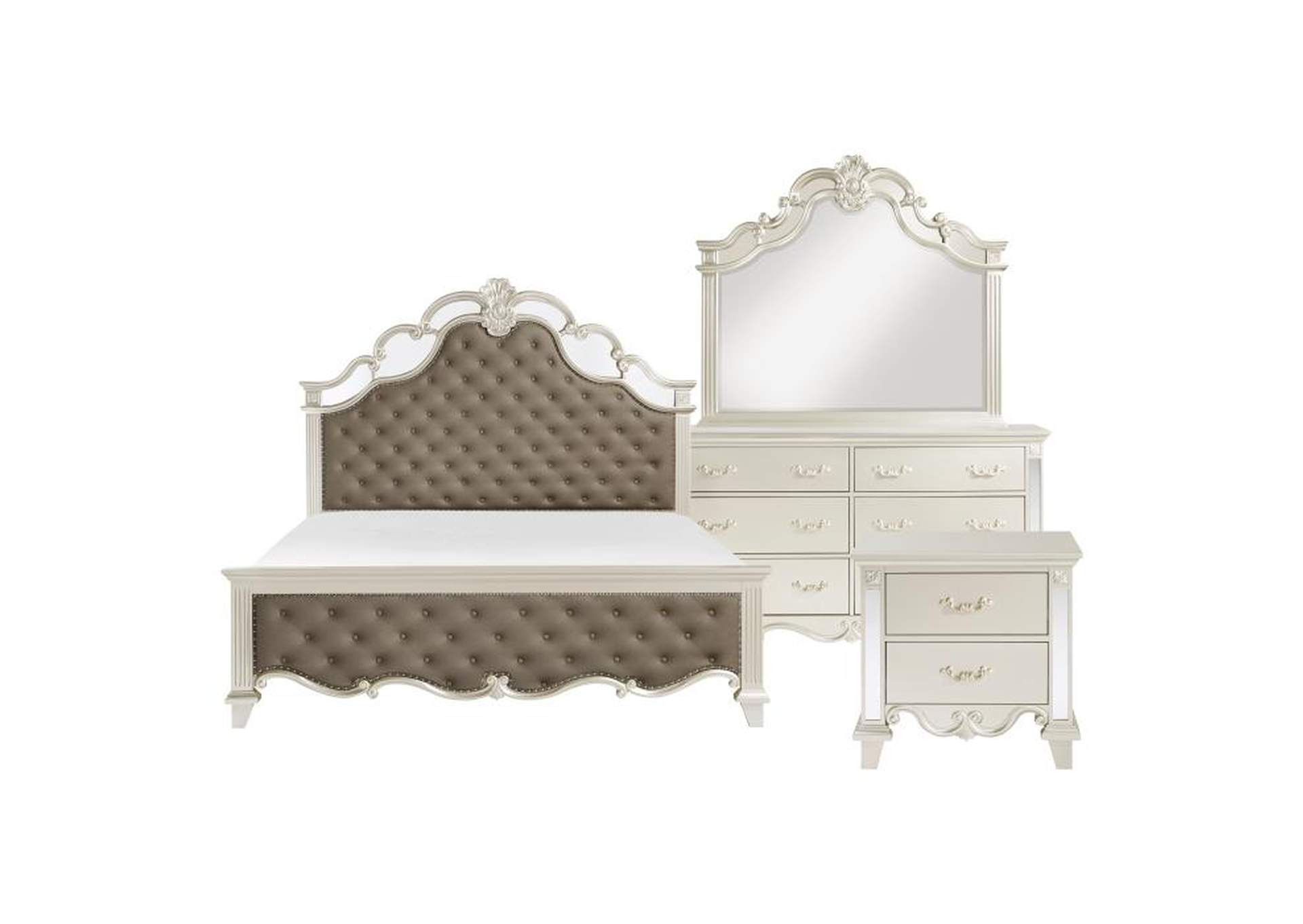 Ever 4 Piece Queen Bedroom Set,Homelegance