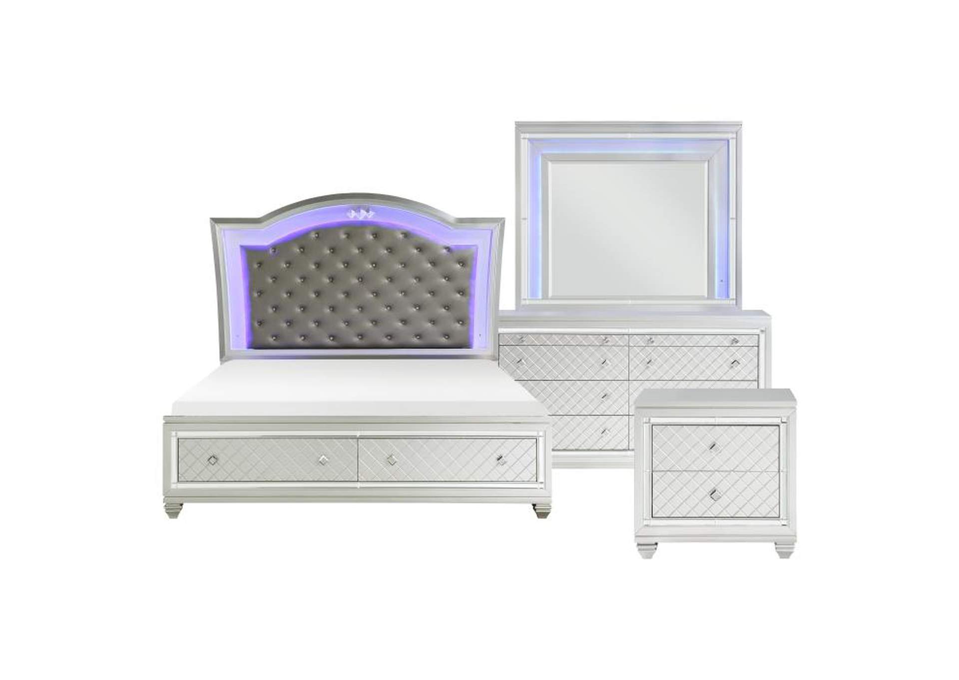 Leesa 4 Piece Queen Bedroom Set,Homelegance