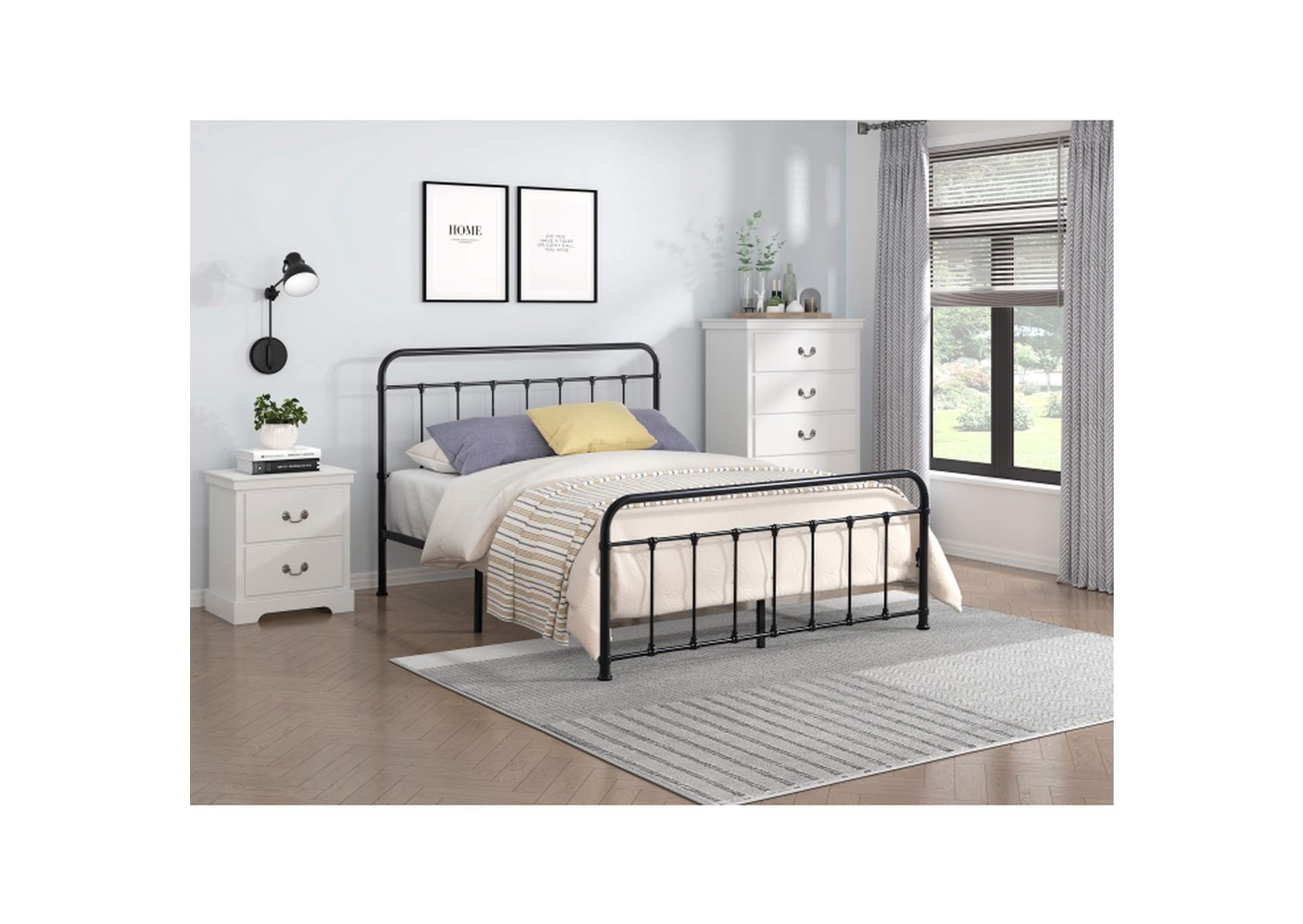 Fawn Queen Platform Bed,Homelegance