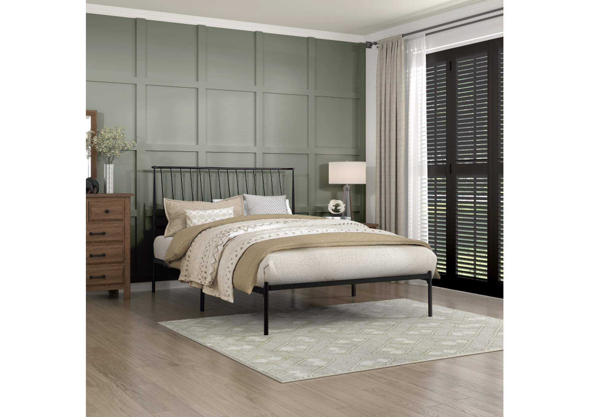 Augusta Eastern King Platform Bed,Homelegance