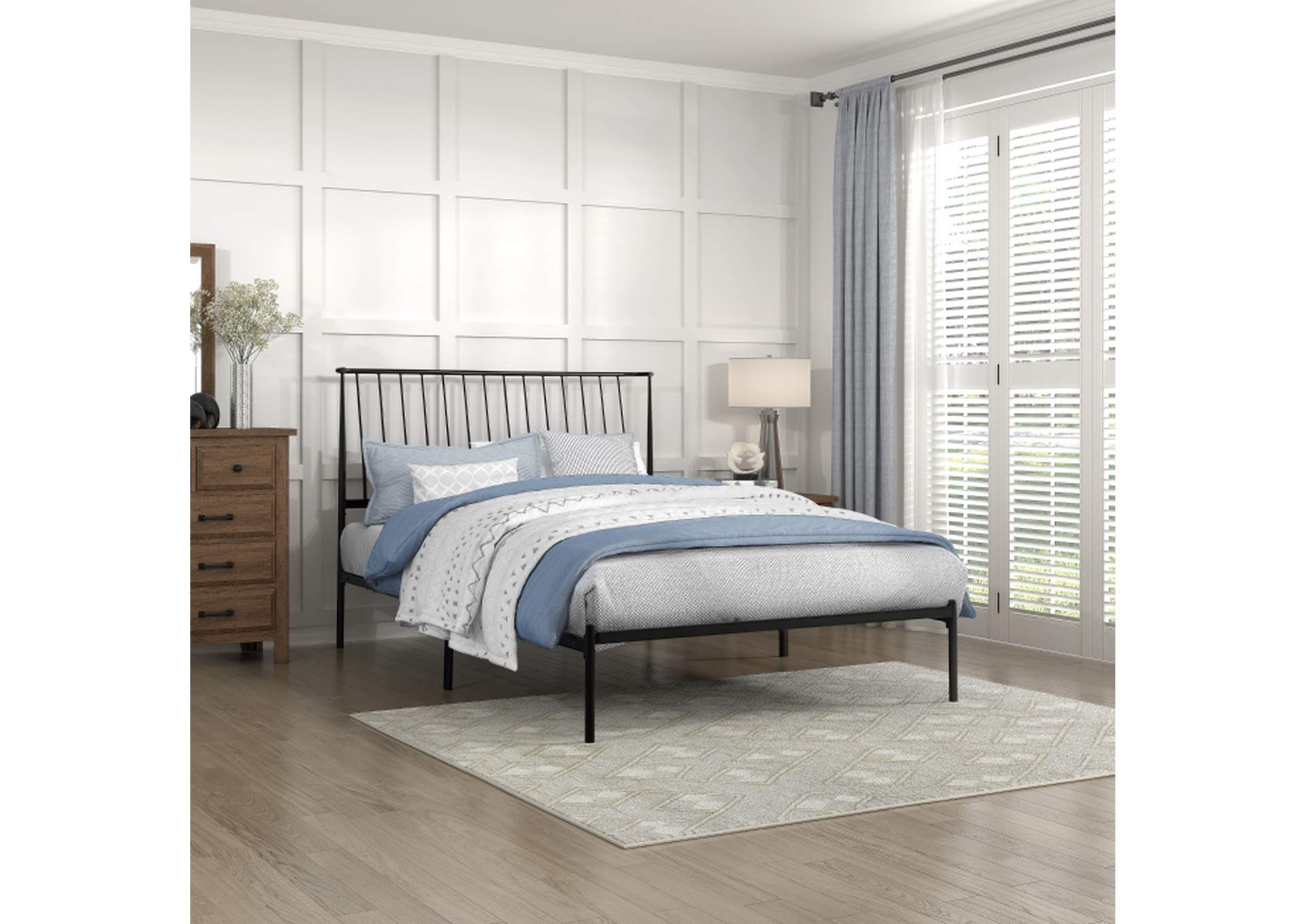 Augusta Eastern King Platform Bed,Homelegance