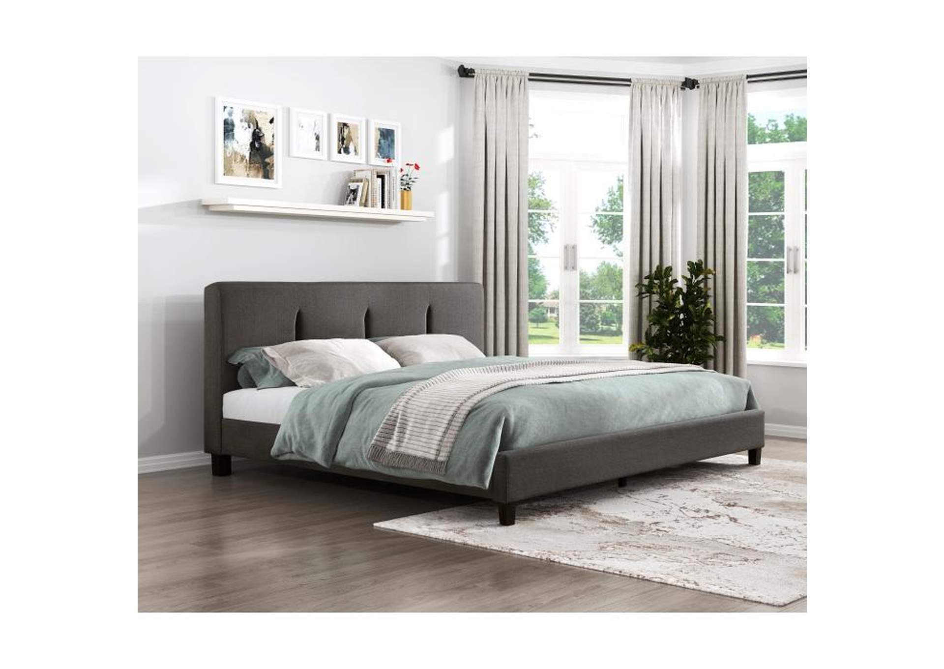 Quantum Eastern King Platform Bed,Homelegance
