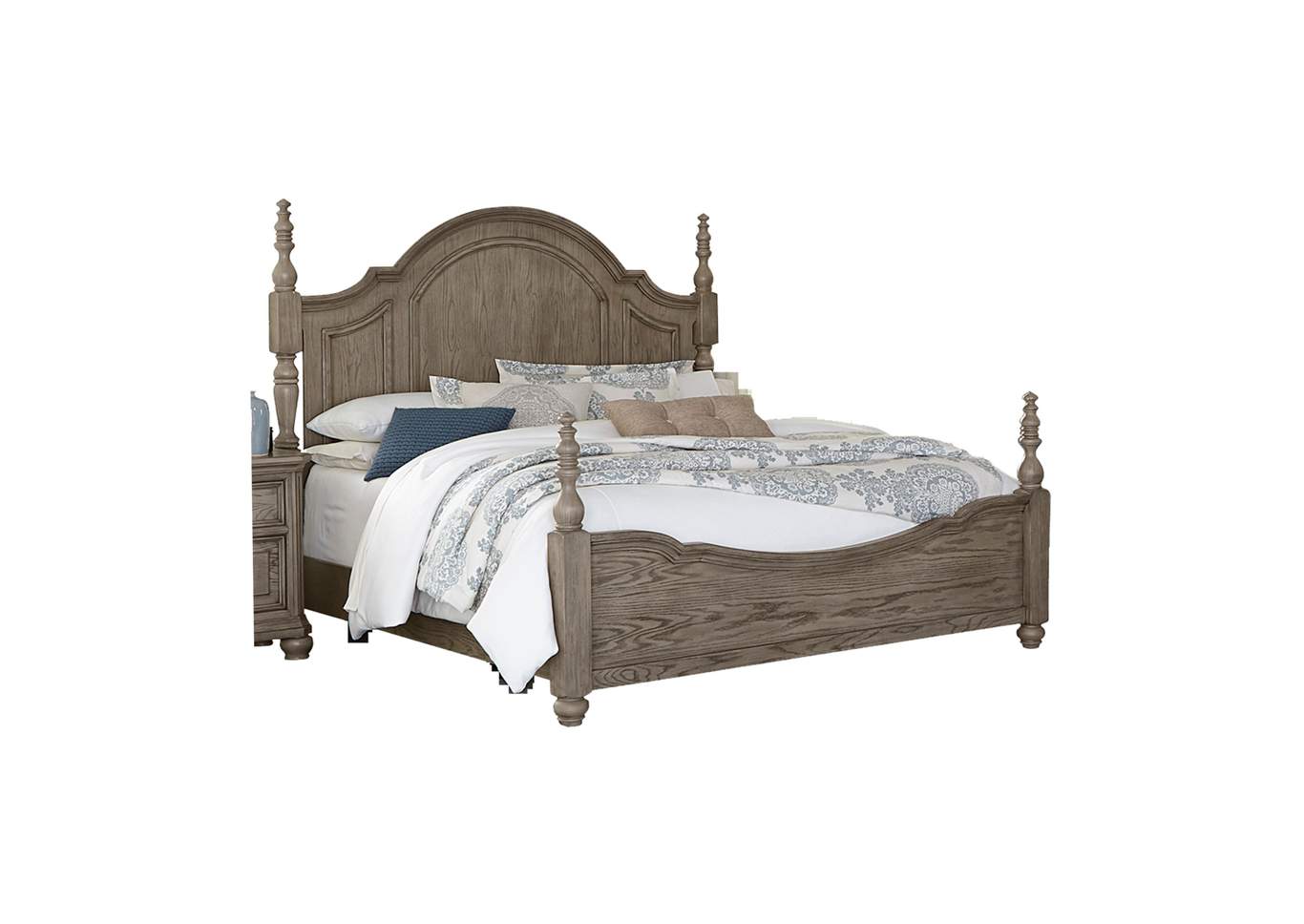 Lavonia Ash California King Poster Bed,Homelegance