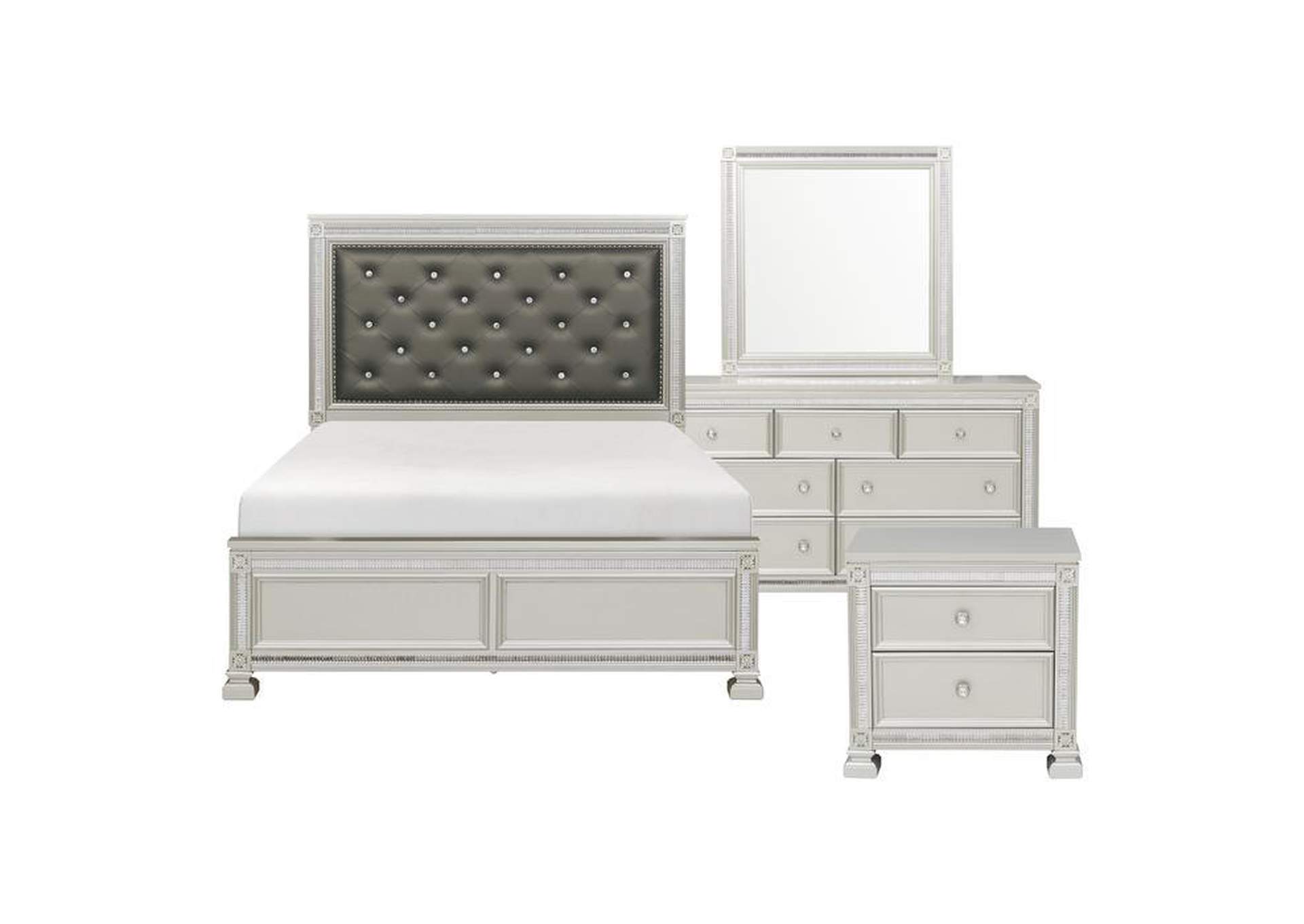 Bevelle 4 Piece Queen Bedroom Set,Homelegance
