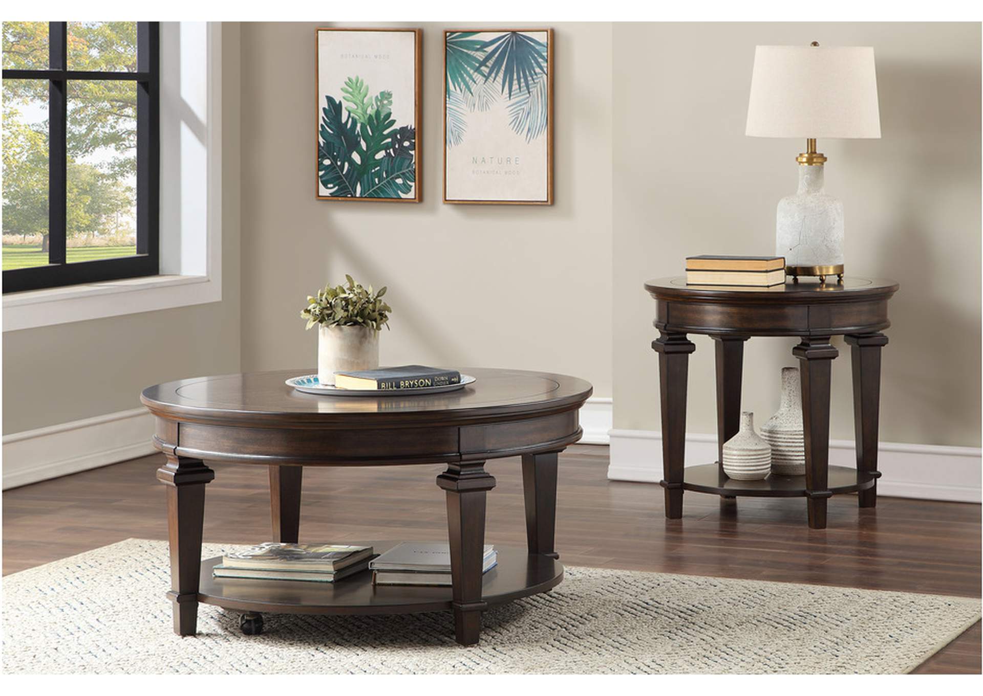Tobias 3681-Rd Occasional Table Set,Homelegance