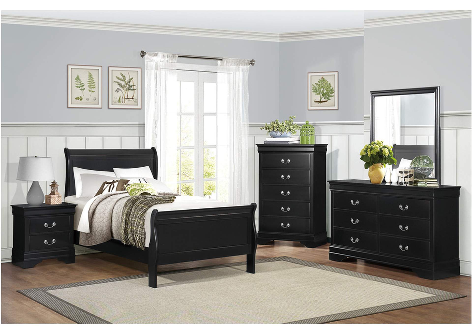 Mayville Black 2147Tbk Youth Bedroom Set,Homelegance