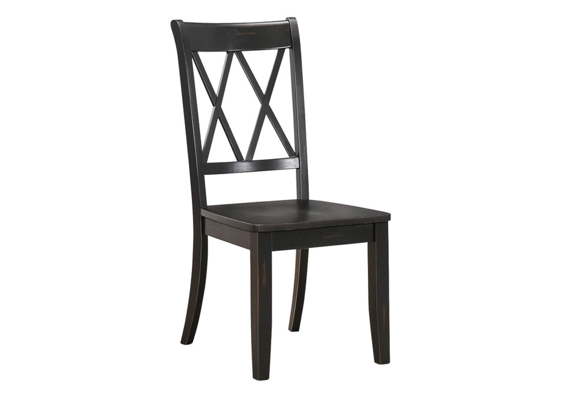Janina Side Chair, Black,Homelegance