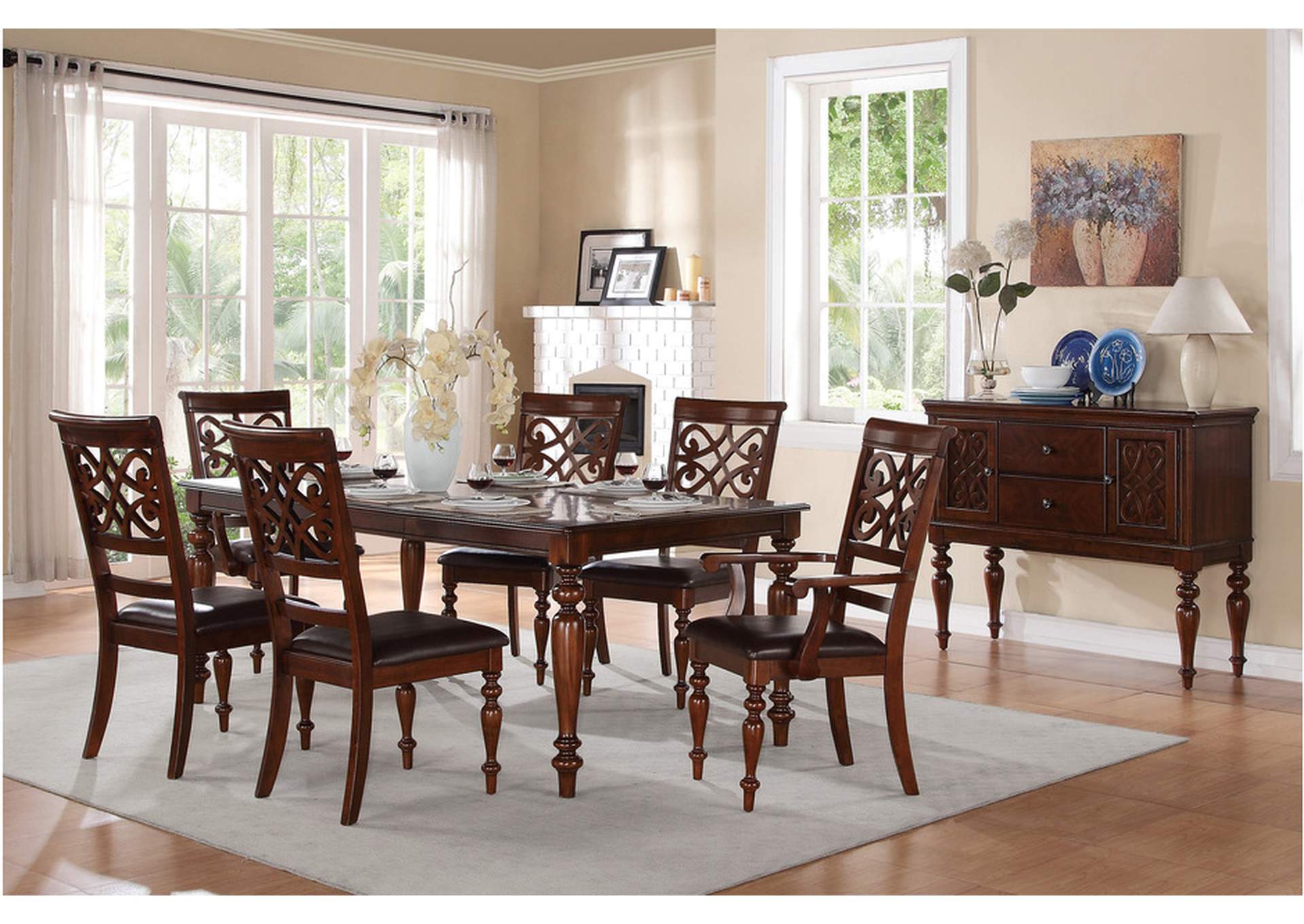 Creswell 5056 Dining Room Set,Homelegance