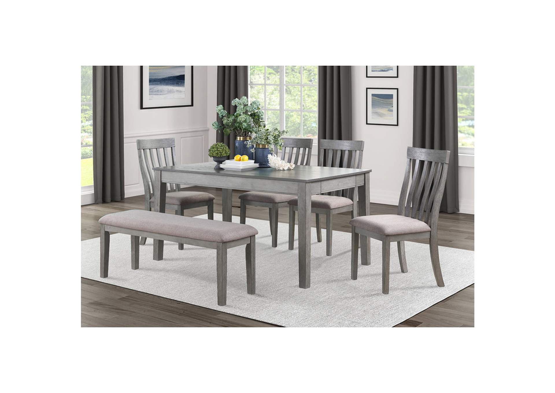 Armhurst Gray 5706Gy Dining Room Set,Homelegance