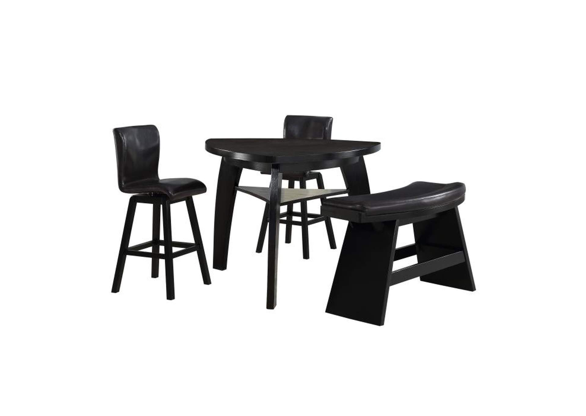 Hillshaw 4 Piece Dining Room Set W/ Bench,Homelegance