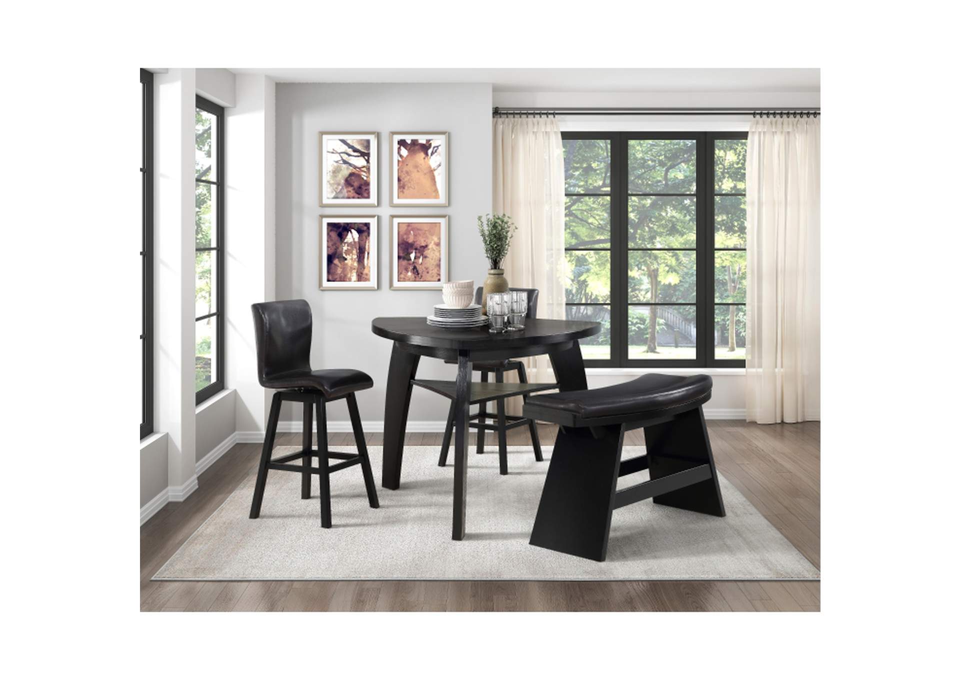 Hillshaw Pub Height Bench,Homelegance