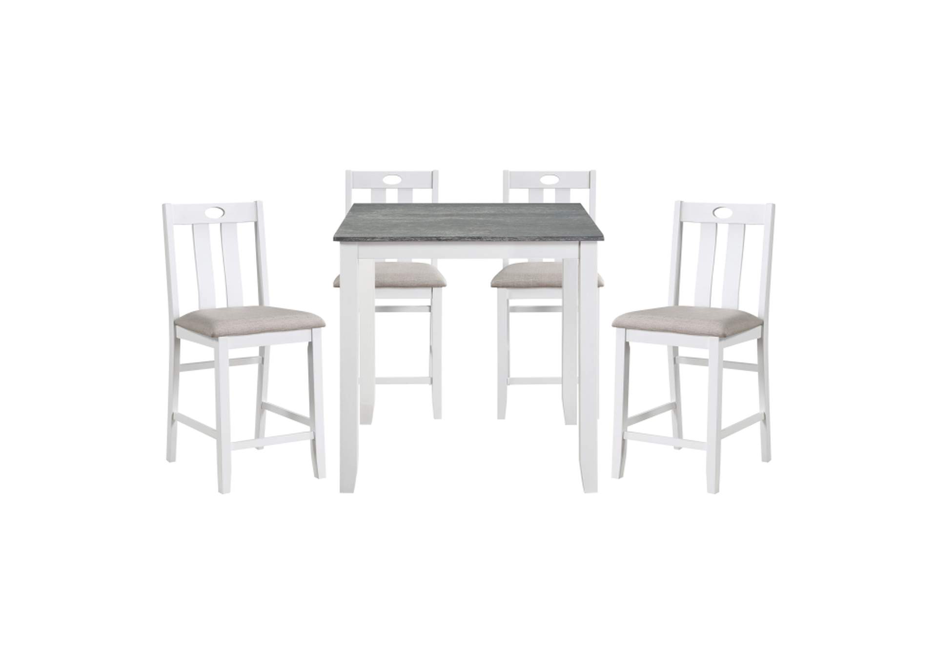 Lowell 5 Piece Counter Height Set,Homelegance