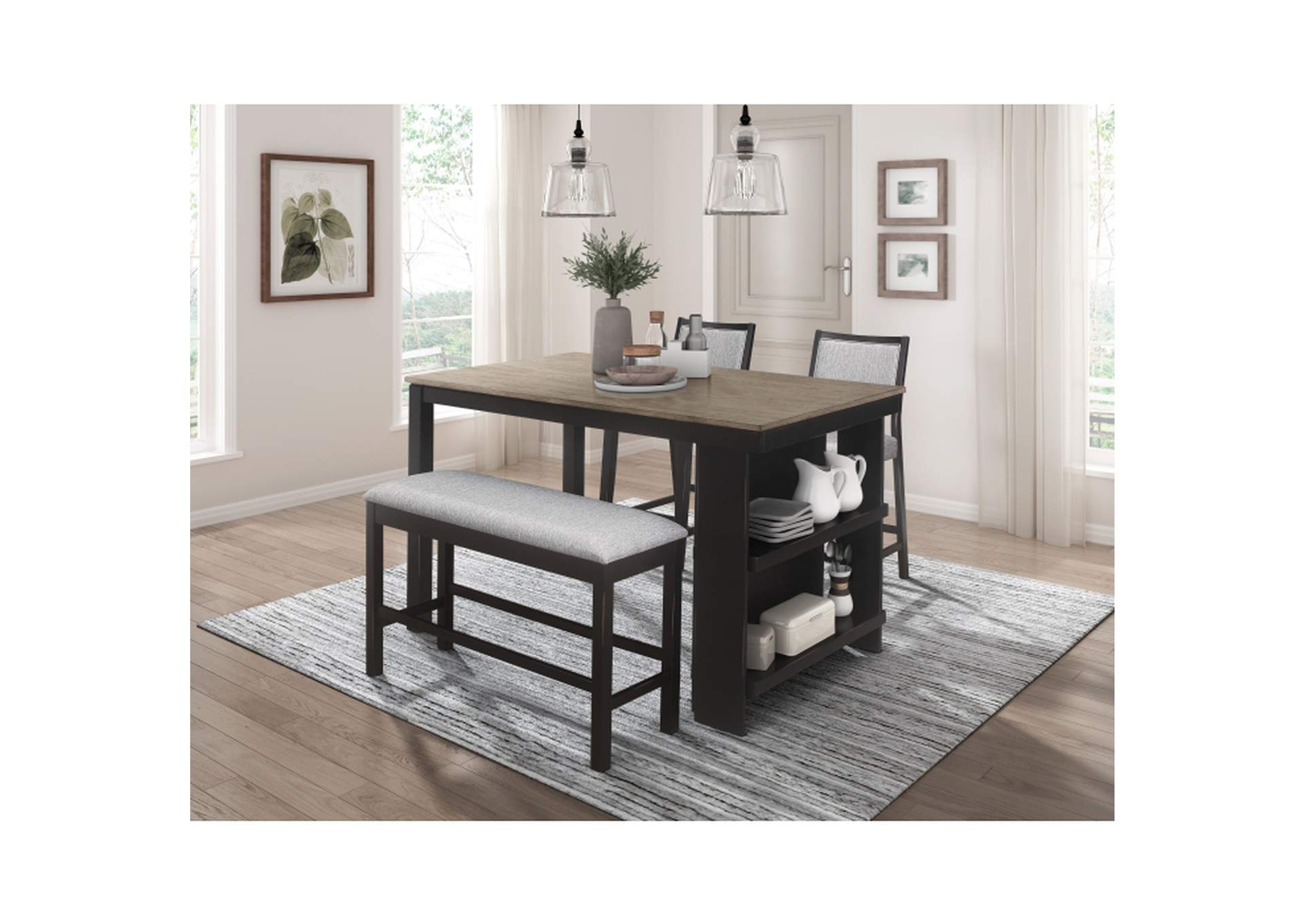 Stratus Counter Height Bench,Homelegance