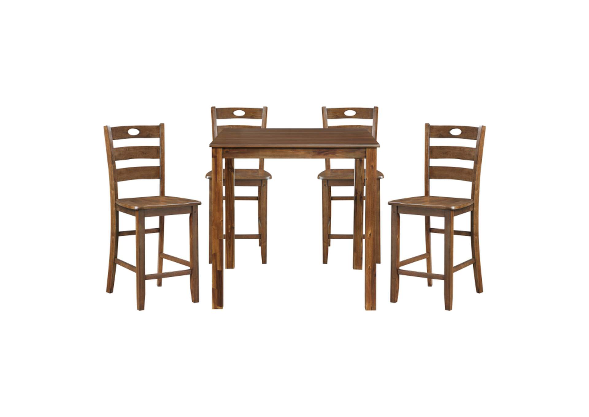 Stowe 5 Piece Counter Height Set,Homelegance