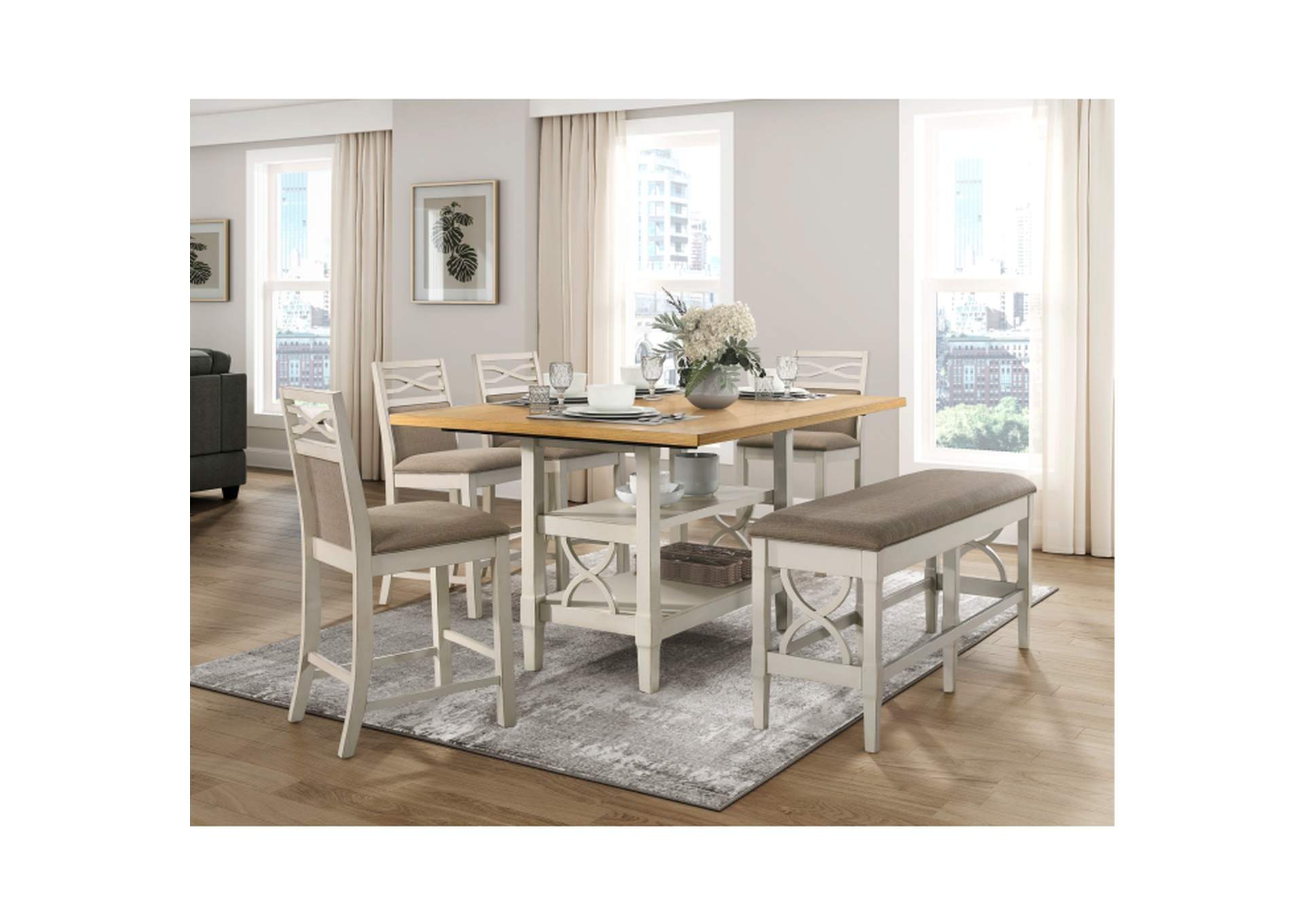 Maribelle Counter Height Bench,Homelegance