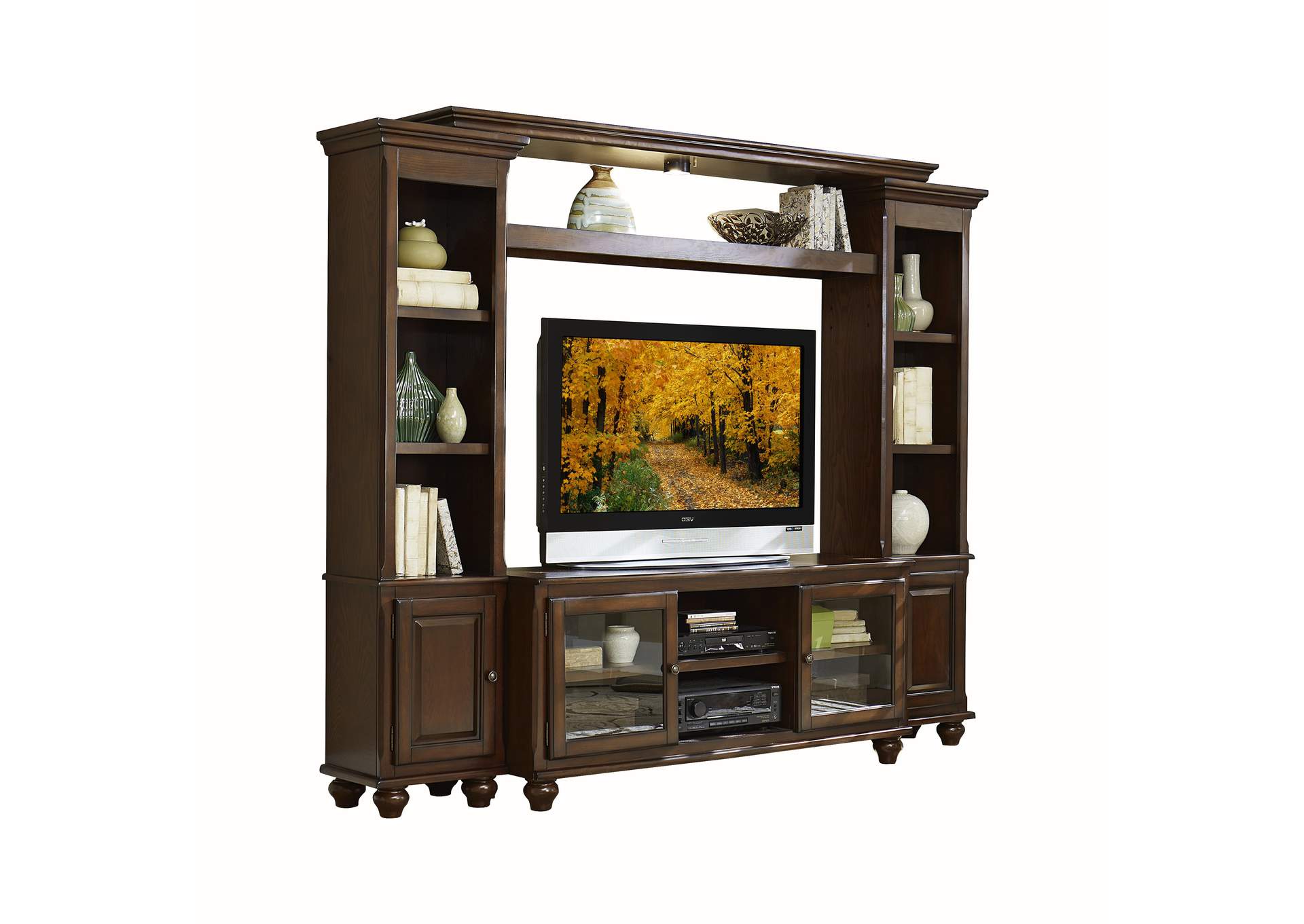 Lenore Brown 4-Piece Entertainment Set,Homelegance