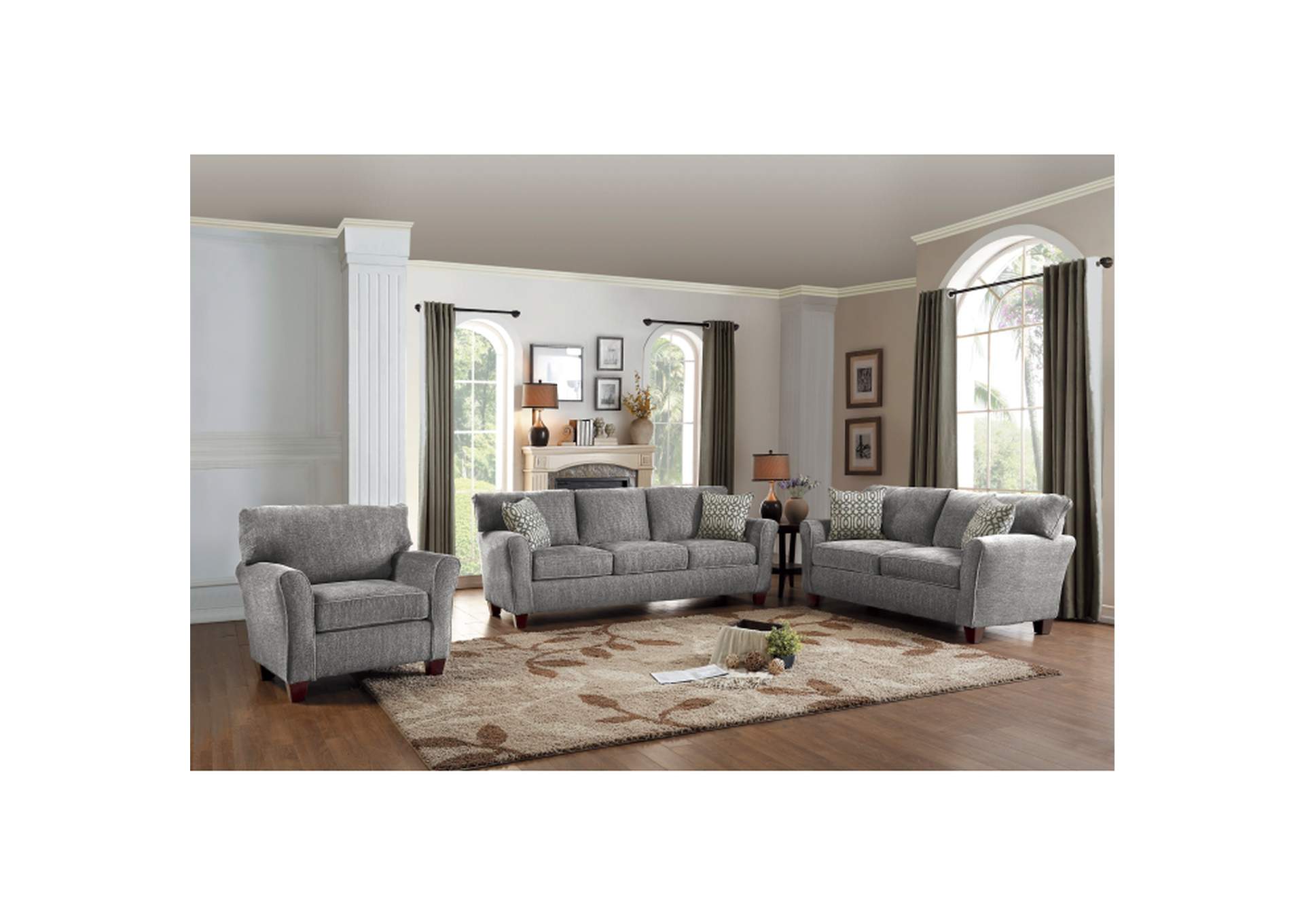 Alain 2 Piece Sofa Set,Homelegance