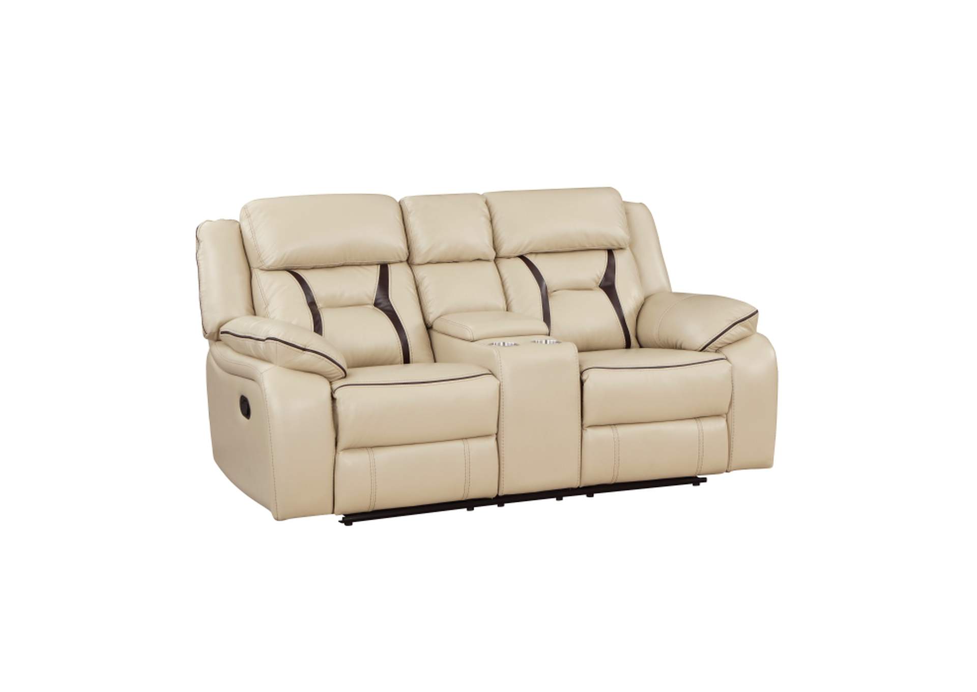 Amite Double Reclining Love Seat with Center Console,Homelegance