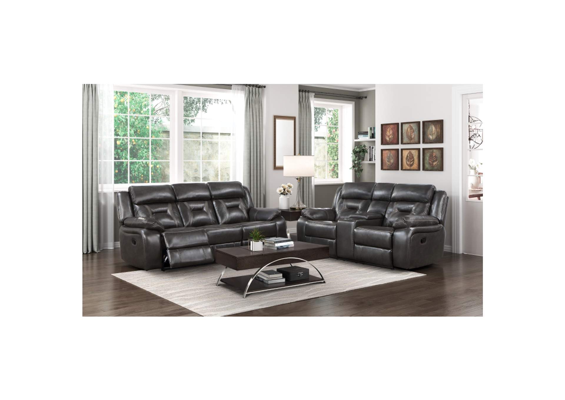 Amite Double Reclining Sofa,Homelegance