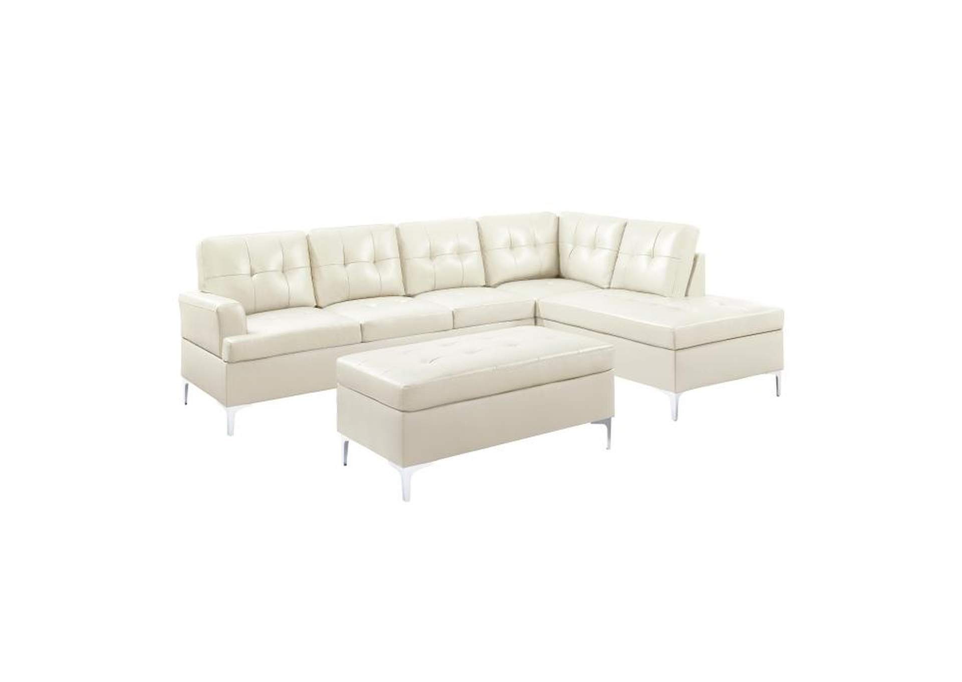Barrington 3-Piece Sectional With Right Chaise And Ottoman,Homelegance