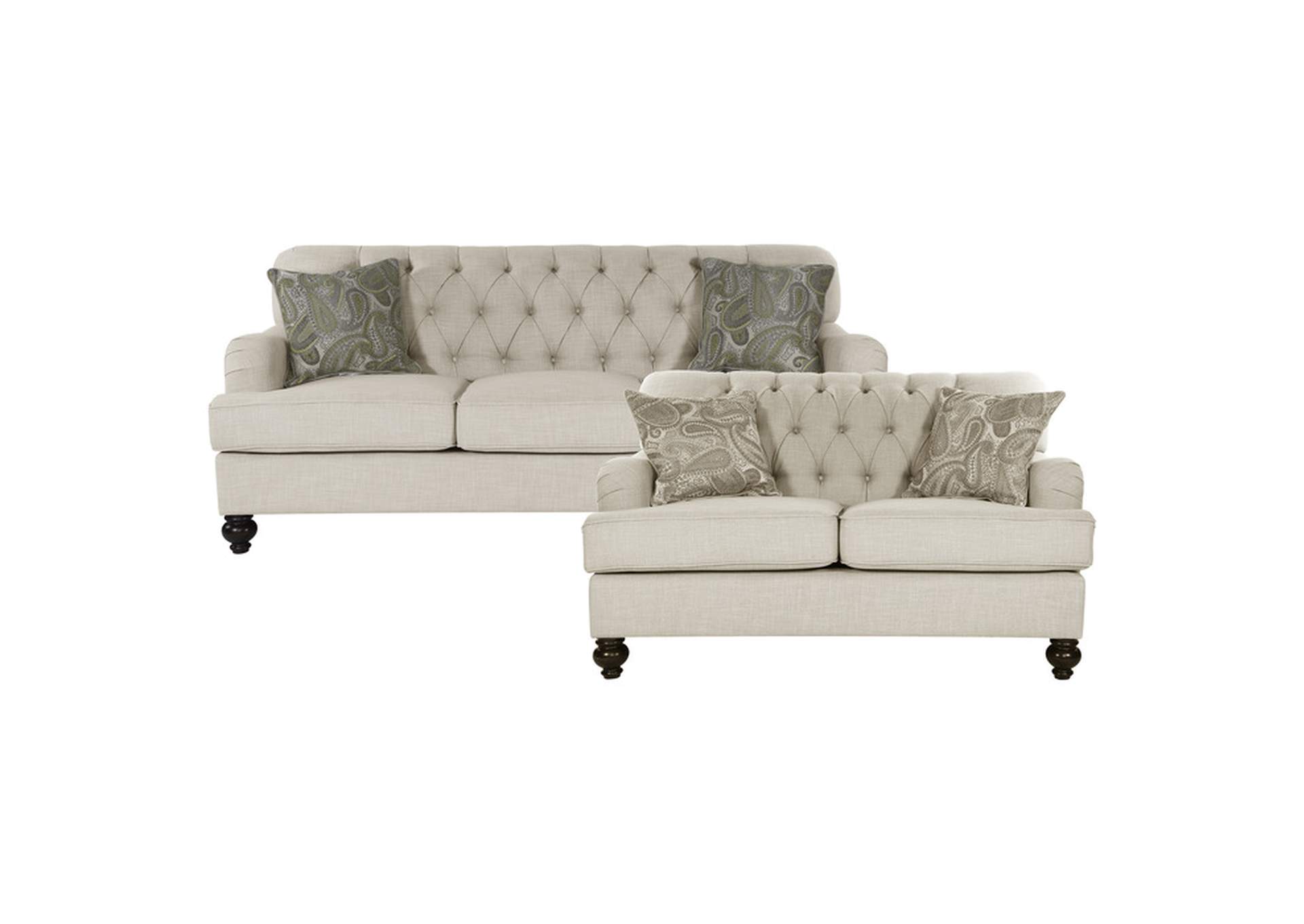 Clemencia 2 Piece Set: Sofa, Love,Homelegance