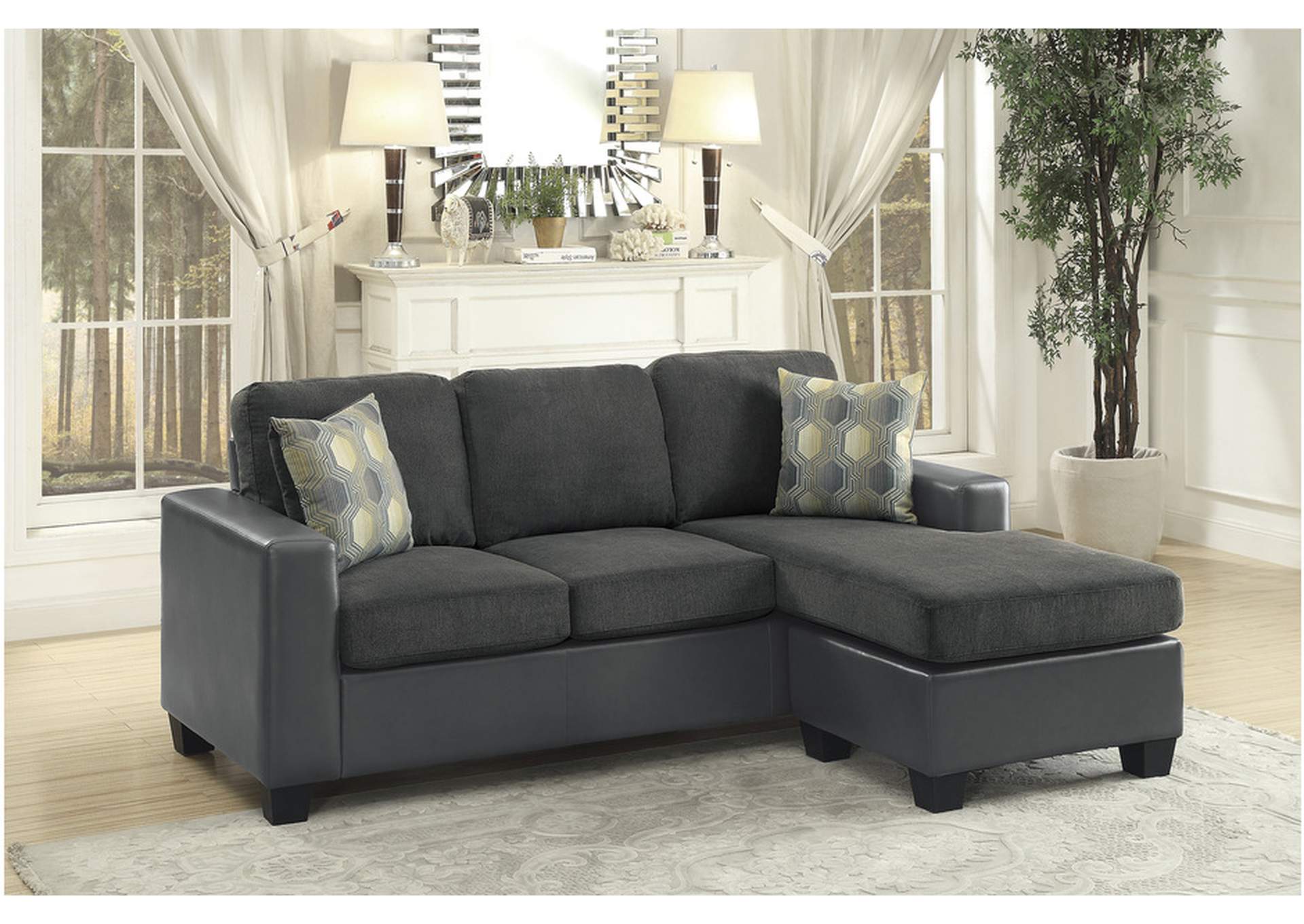 Slater Gray 8401Gy Living Room Sofa Set,Homelegance