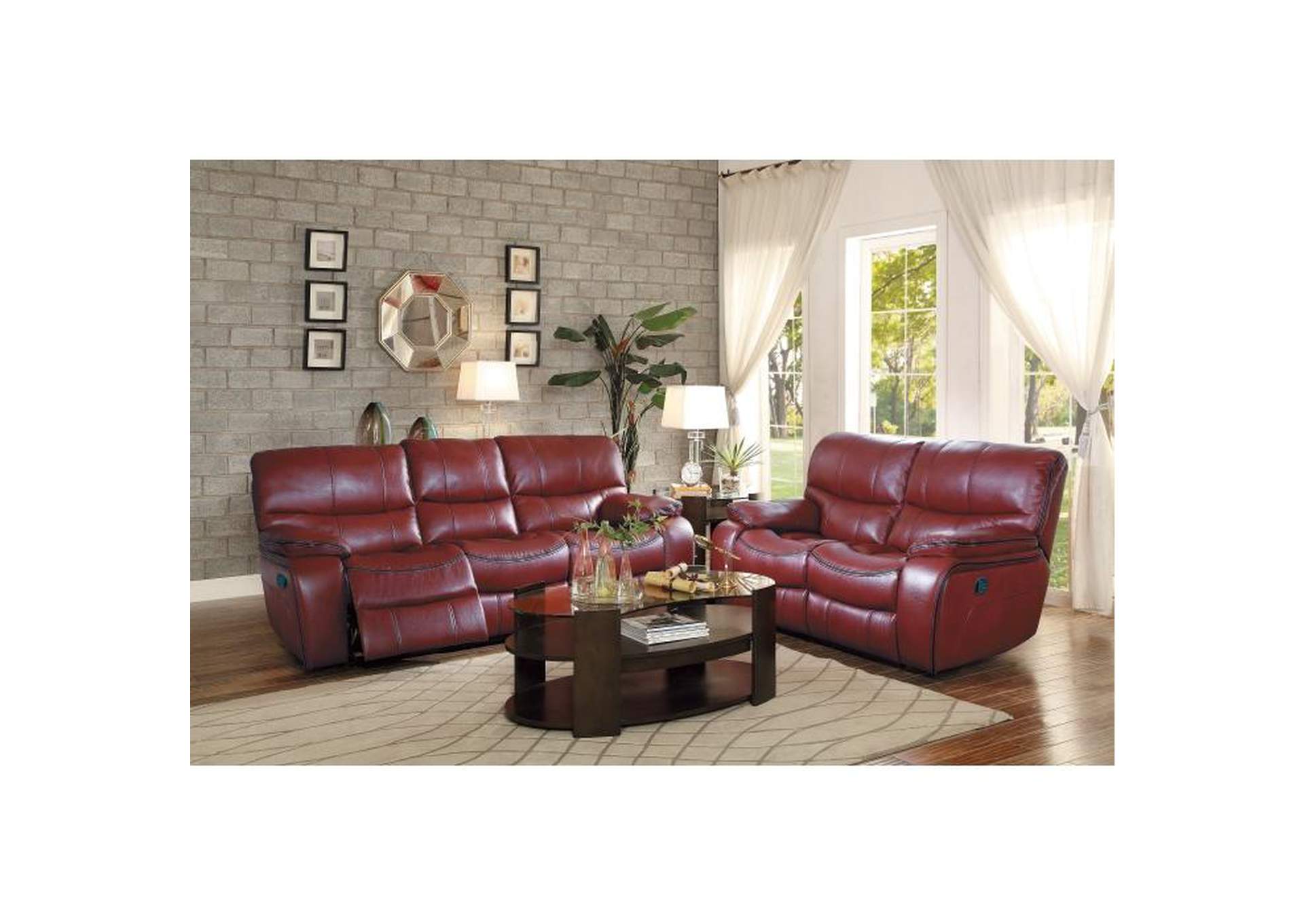 Pecos 2 Piece Sofa Set,Homelegance