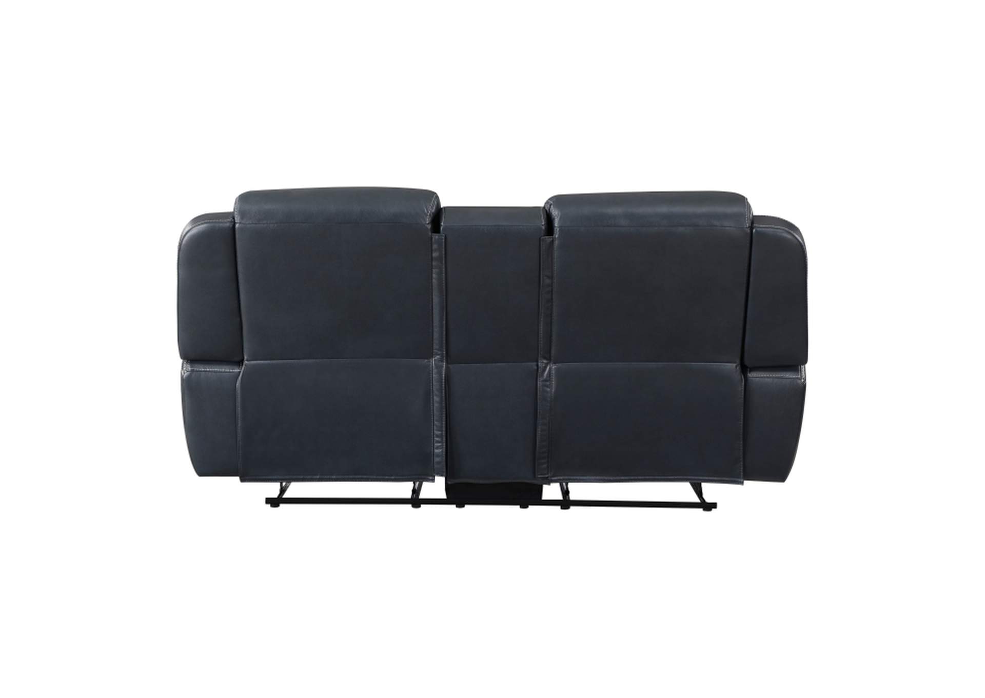 Littleton Double Reclining Love Seat with Center Console, Receptacles and USB Ports,Homelegance