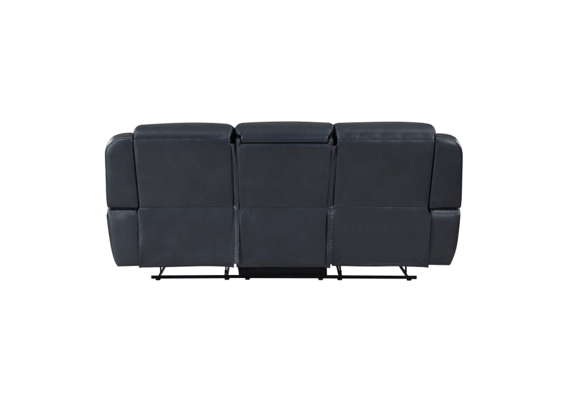 Littleton Double Reclining Sofa with Center Drop-Down Cup Holders, Magazine bag, Receptacles and USB Ports,Homelegance