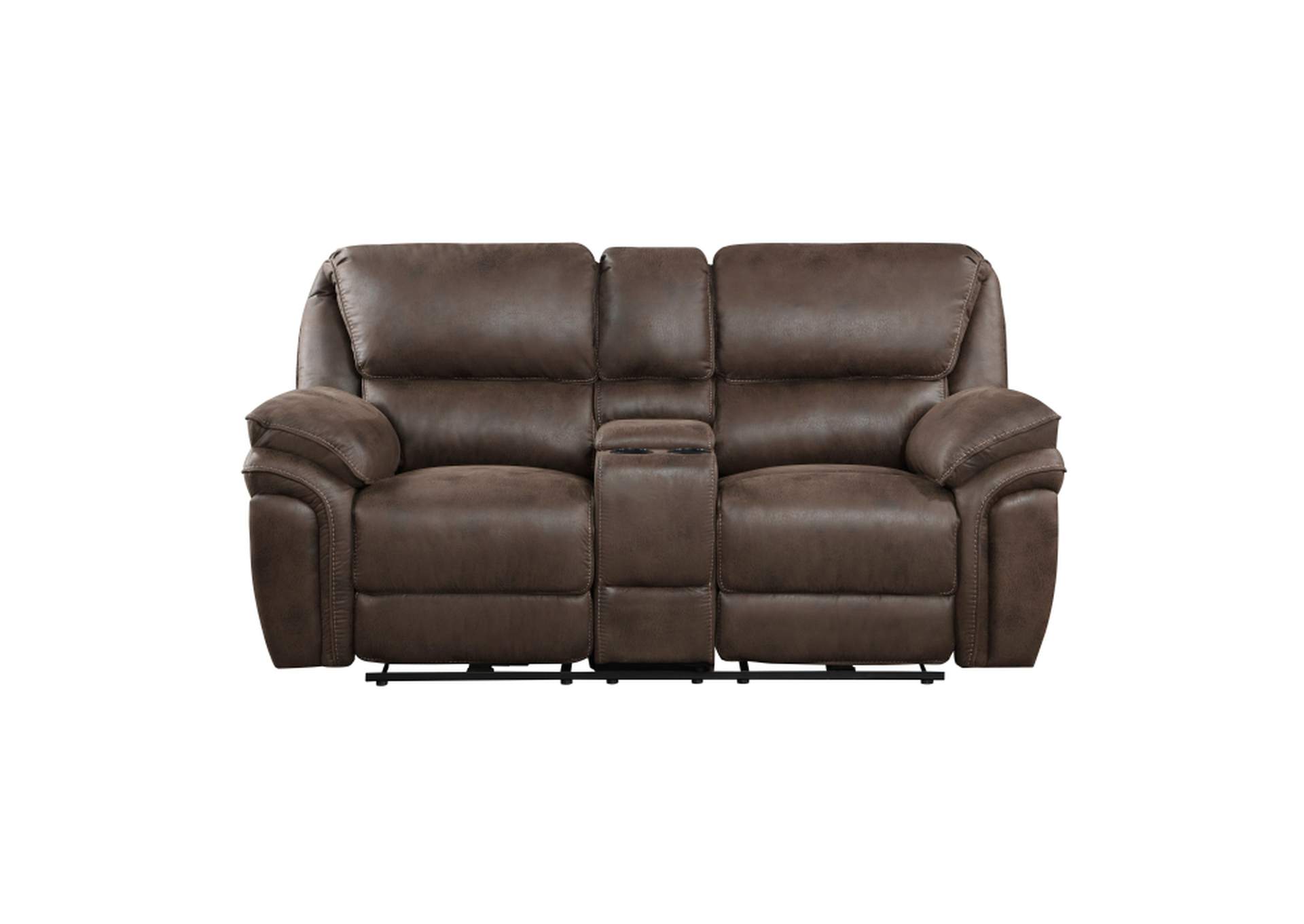 Proctor Power Double Reclining Love Seat with Center Console,Homelegance