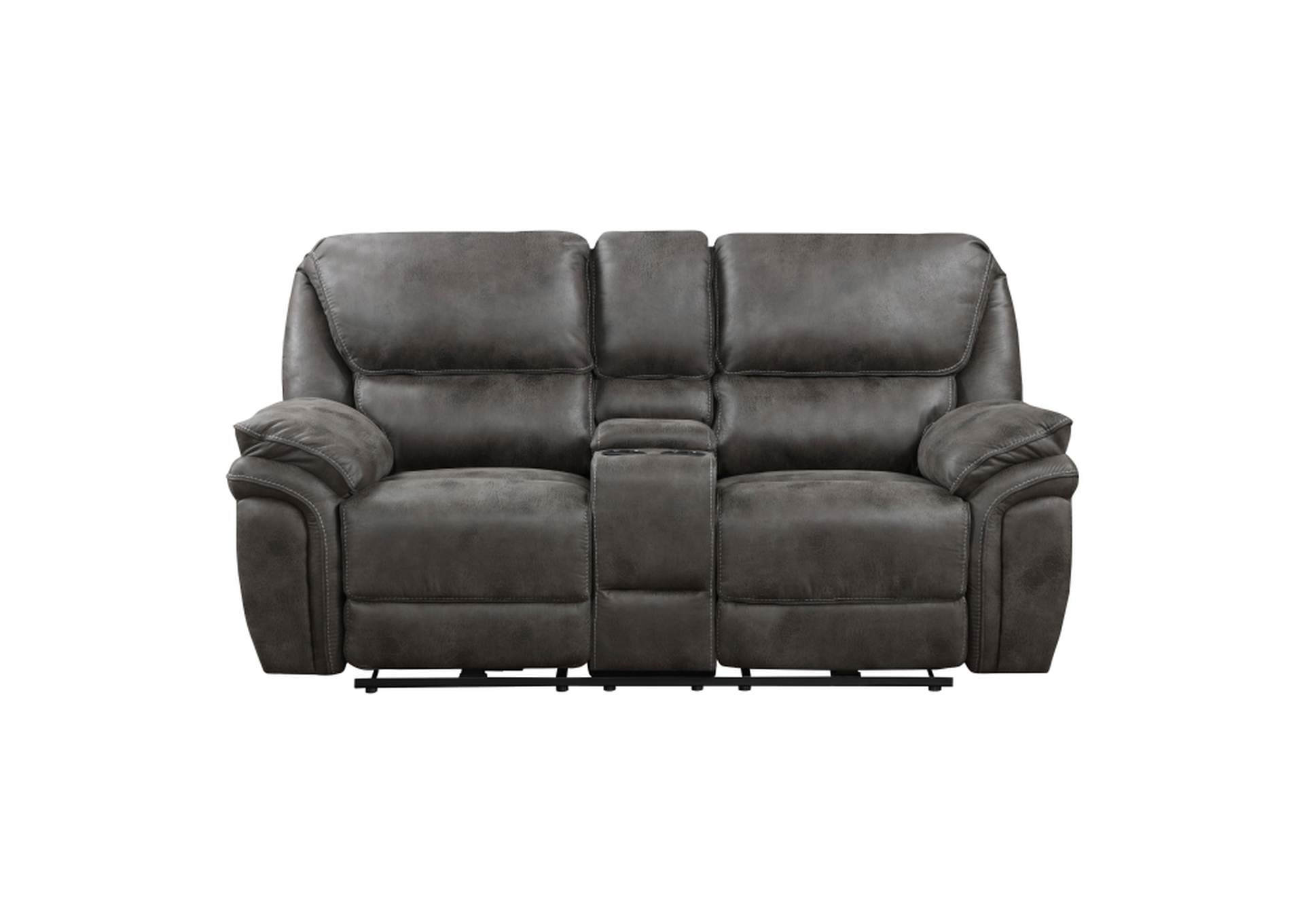 Proctor Power Double Reclining Love Seat with Center Console,Homelegance