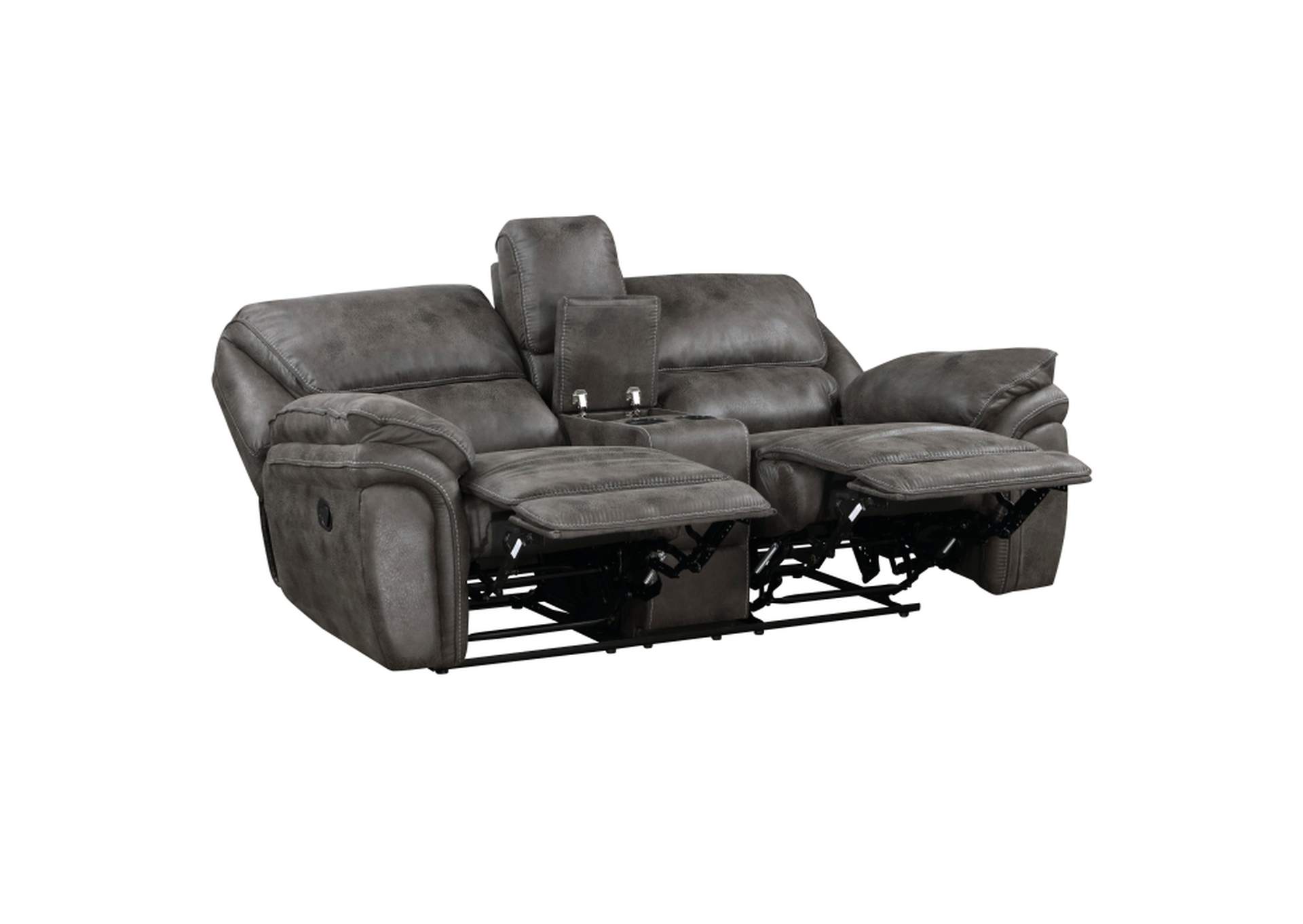 Proctor Double Reclining Love Seat with Center Console,Homelegance