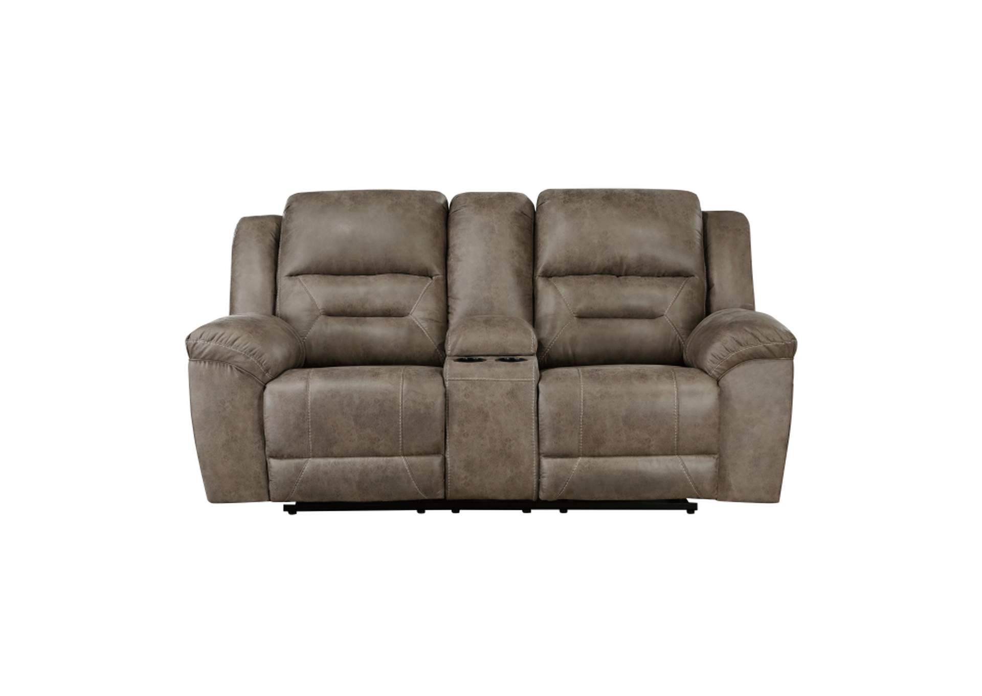 Hazen Double Reclining Love Seat with Center Console,Homelegance