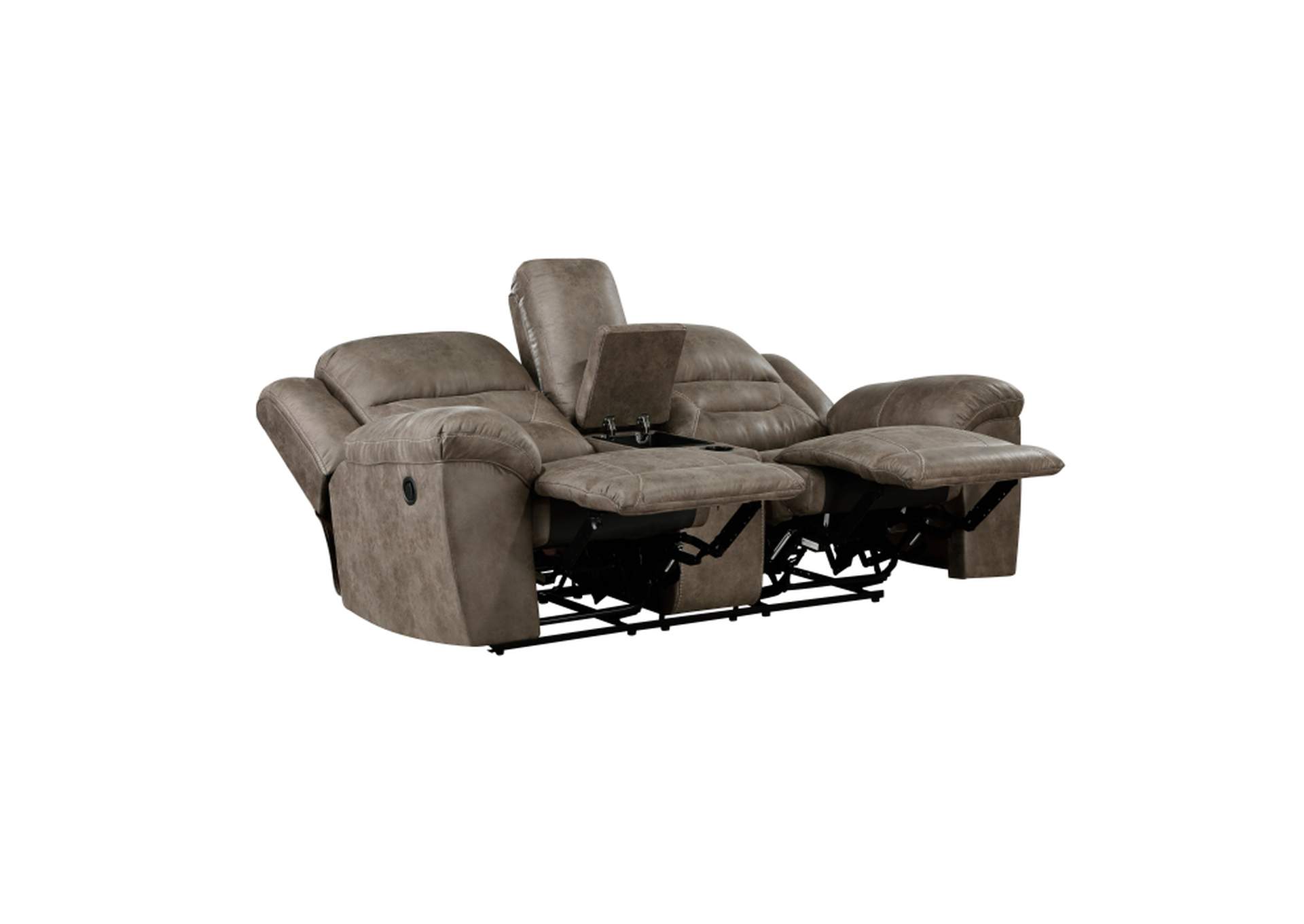 Hazen Double Reclining Love Seat with Center Console,Homelegance